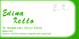 edina kello business card